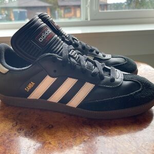 Adidas Samba Black with White Stripes Men's Sneakers